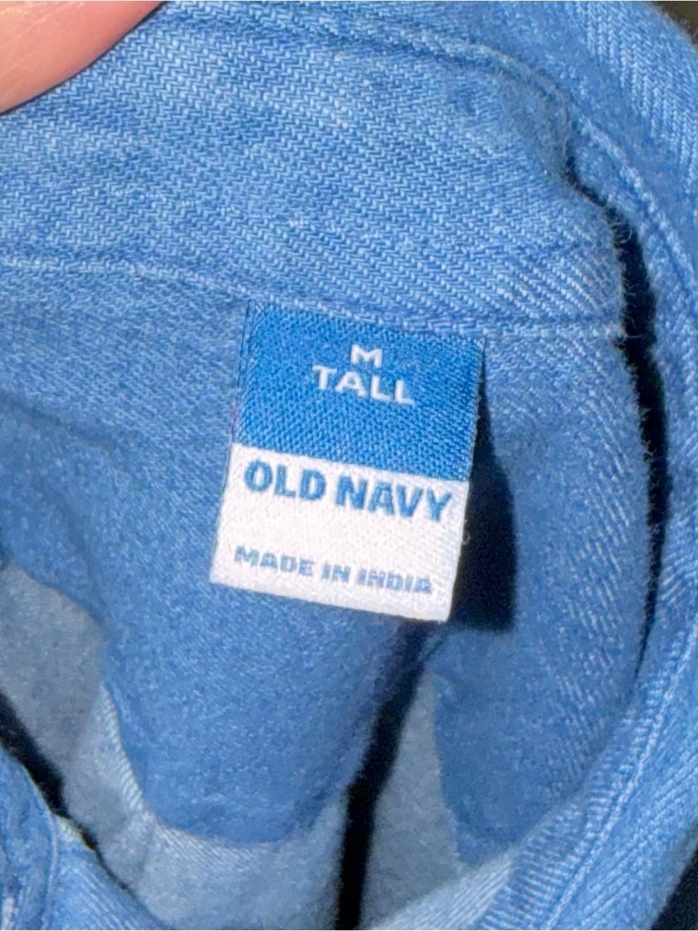 Old Navy Button-Front Chambray Shirt Dress Medium Tall - Picture 3 of 5
